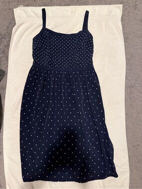 Tommy Hilfiger Navy and White Polka Dot Dress